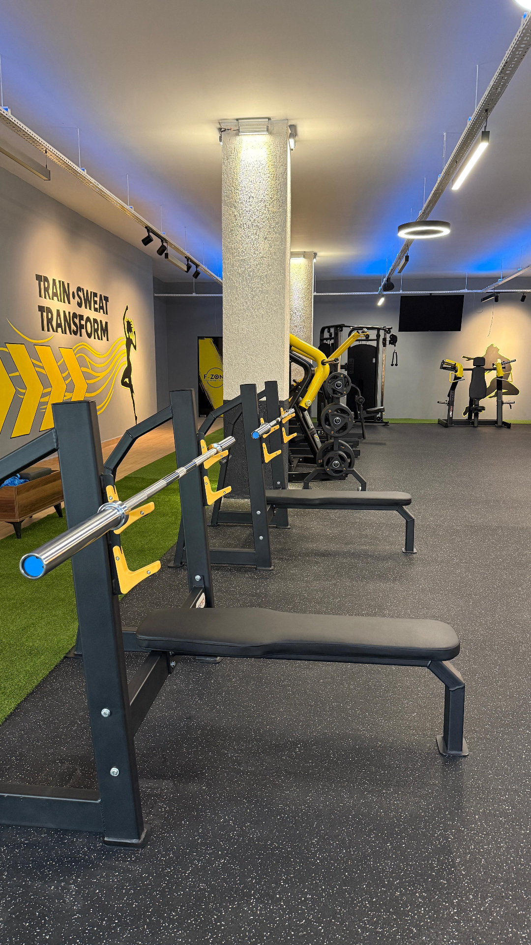 Bench press ve serbest ağırlık alanı